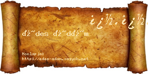 Édes Ádám névjegykártya